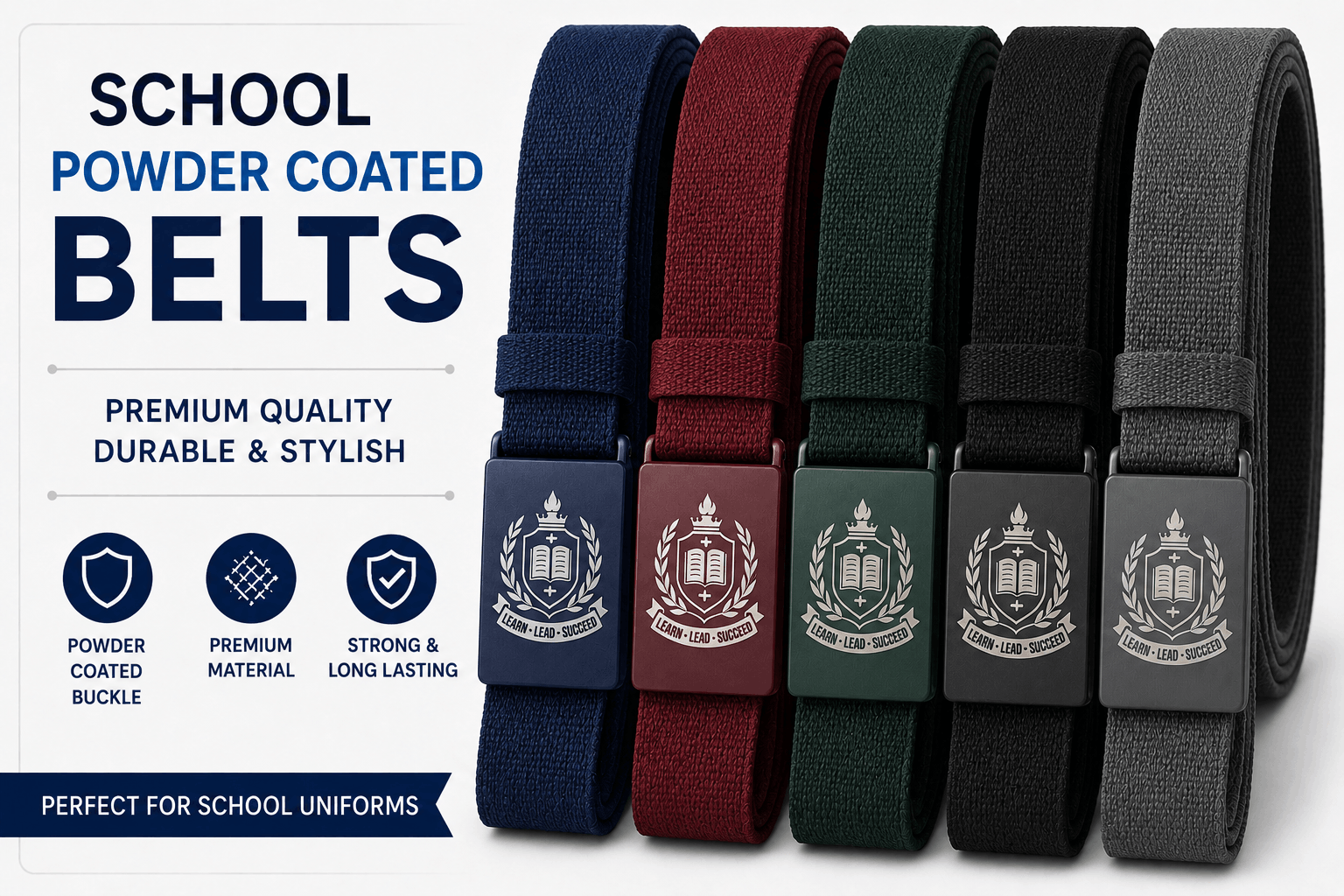 School Powder Coated Belts