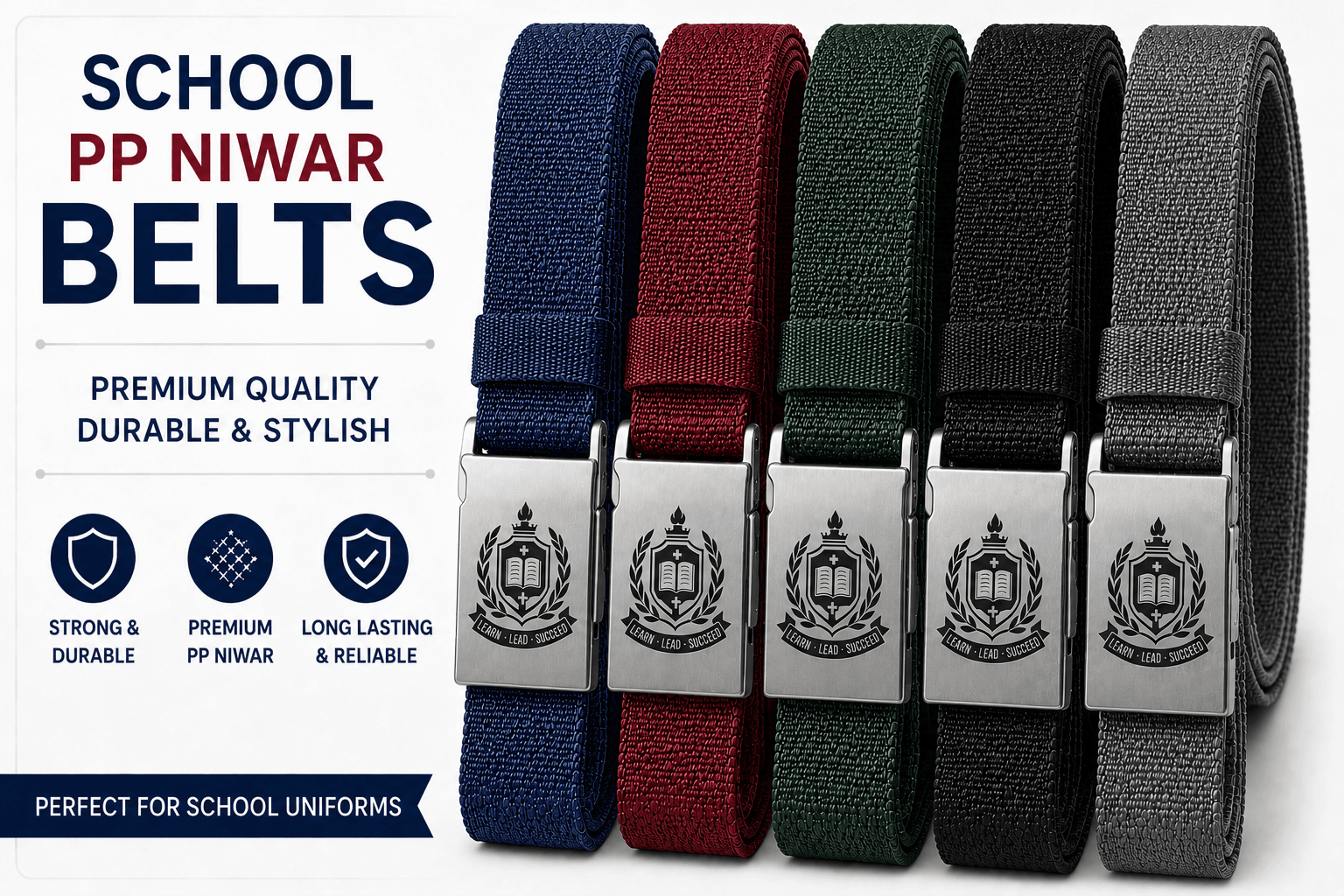 School PP Niwar Belts