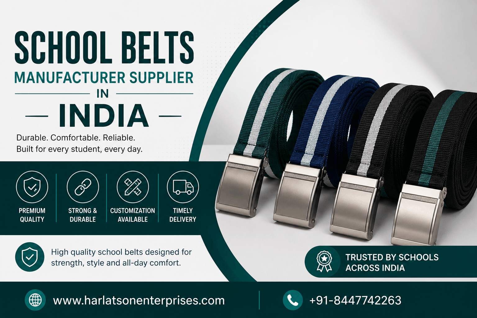 School Belt Manufacturer Supplier in India