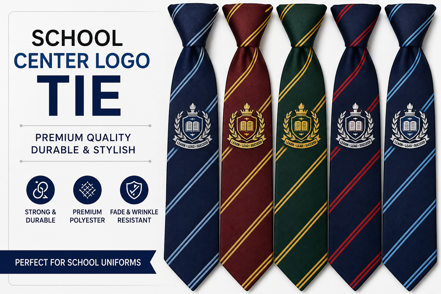 School Center Logo Tie