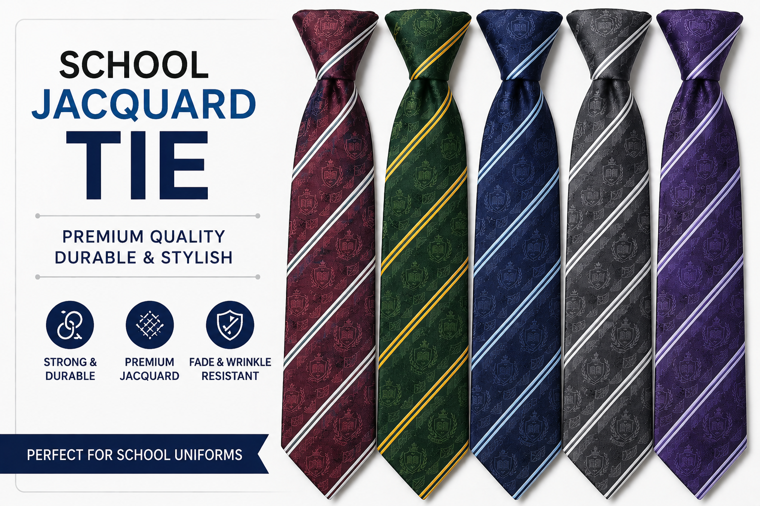 School Jacquard Tie