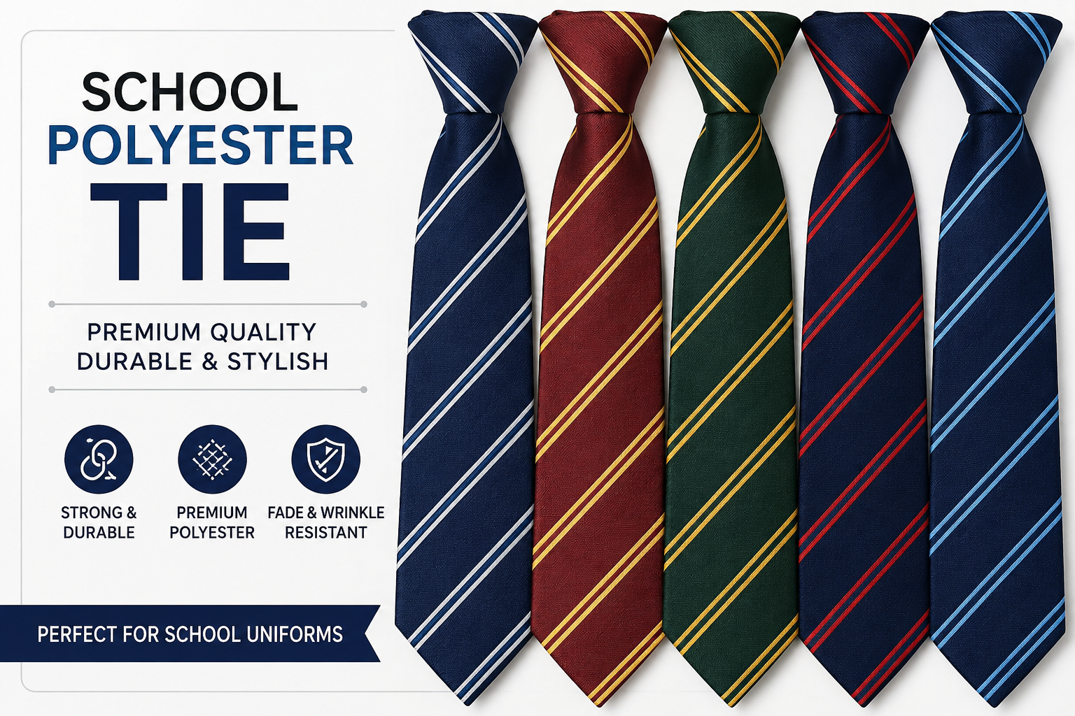 School Polyester Tie