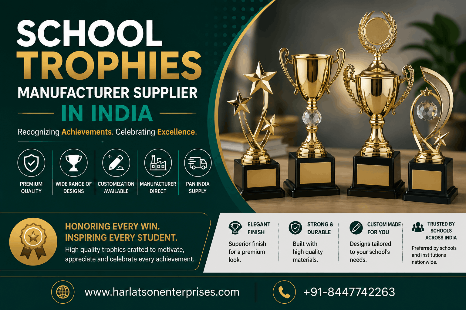 School Trophy Manufacturer Supplier in India